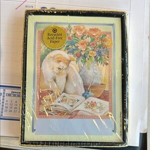 Recycled Acid-Free Paper Notepad with Cat Design